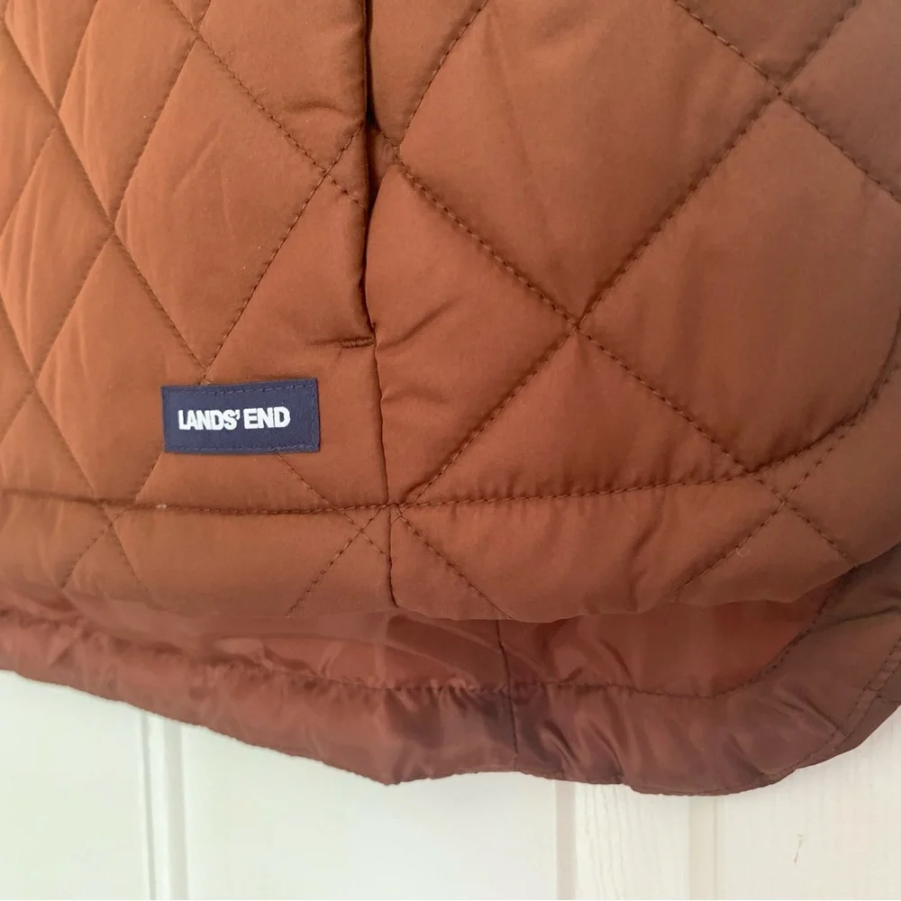 Lands' End Brown Quilted Vest - Picture 3 of 10